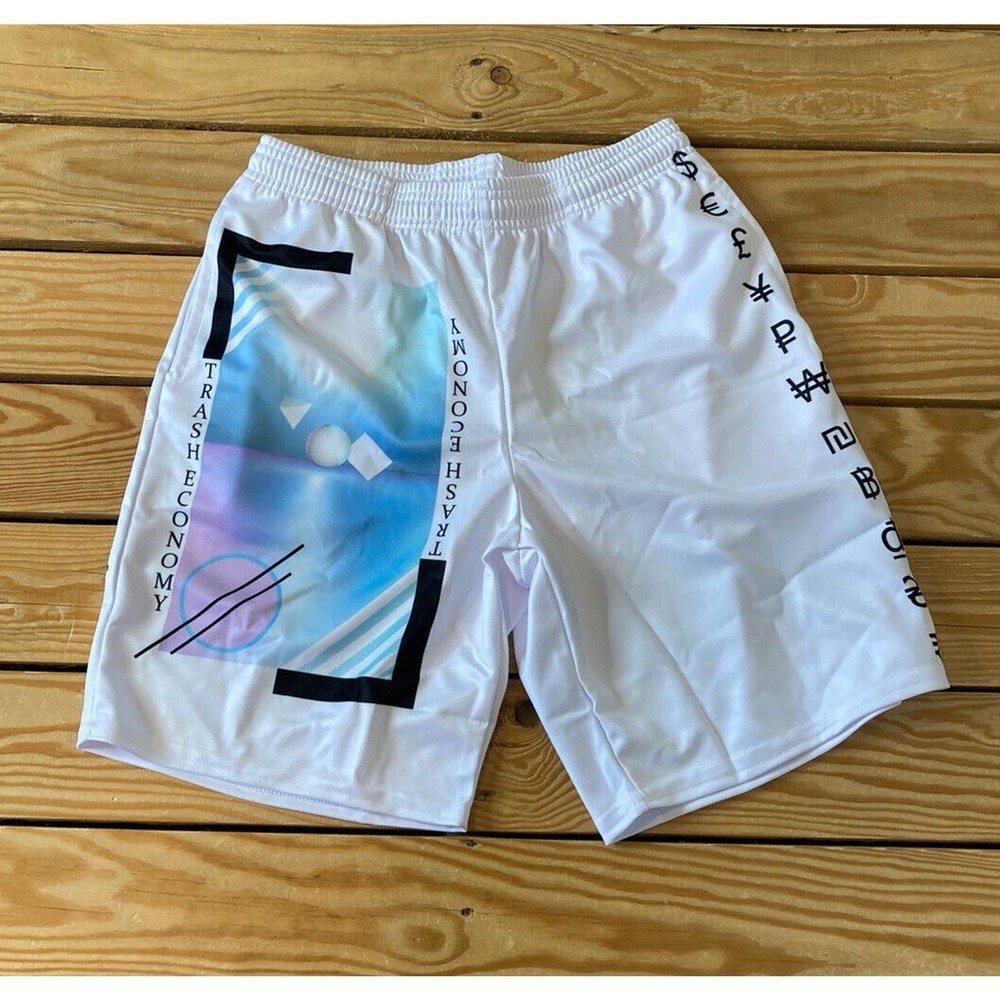 NEW Vapor 95 Patterned Athletic Shorts Size 28 Men’s White